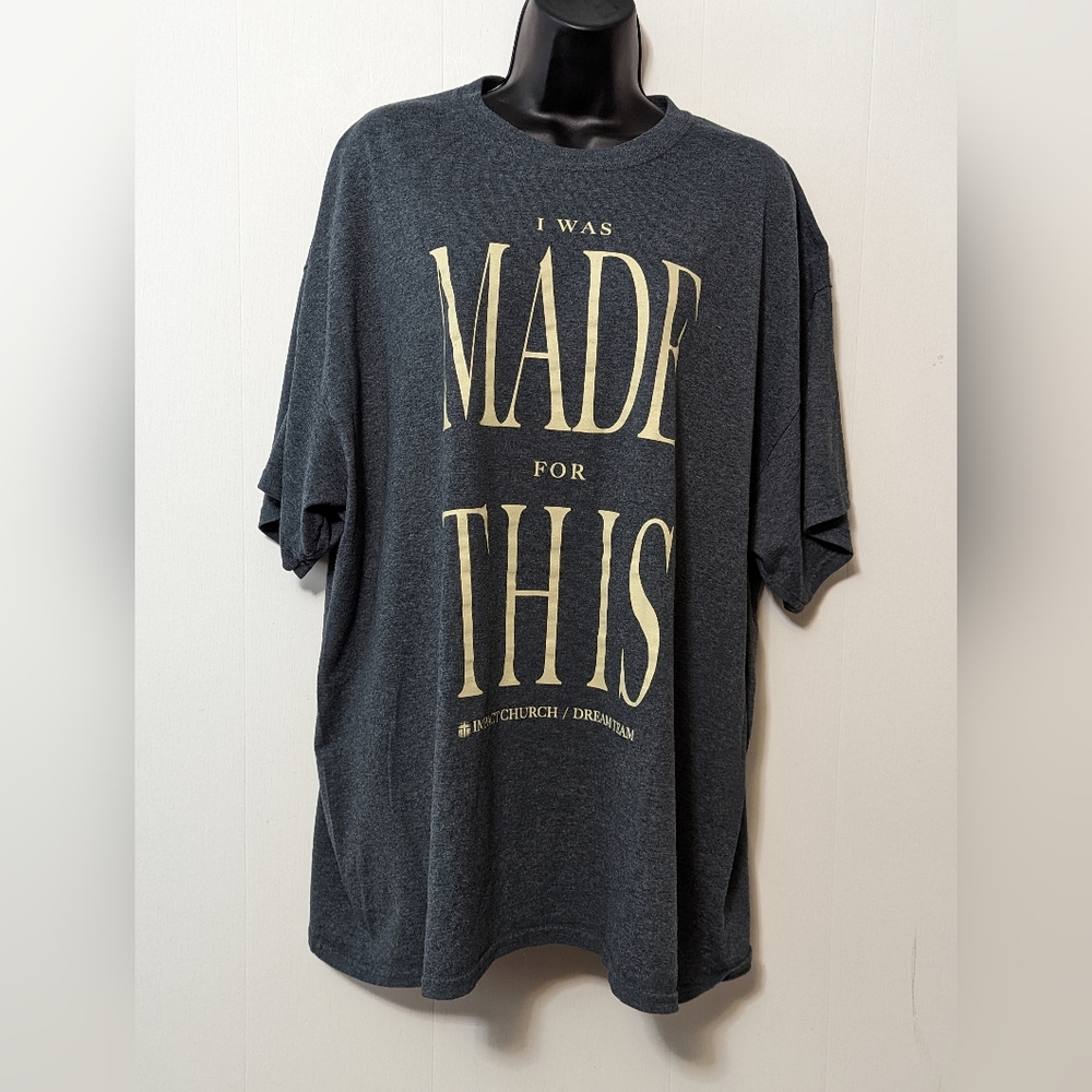 Men's "Made for This" T-shirt Size 2XL Dark Gray